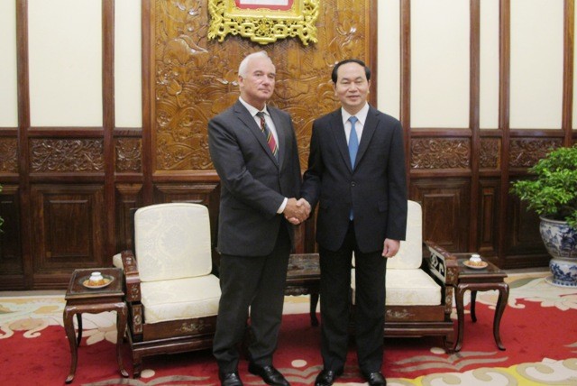 Staatspräsident Tran Dai Quang trifft Botschafter Weißrusslands - ảnh 1